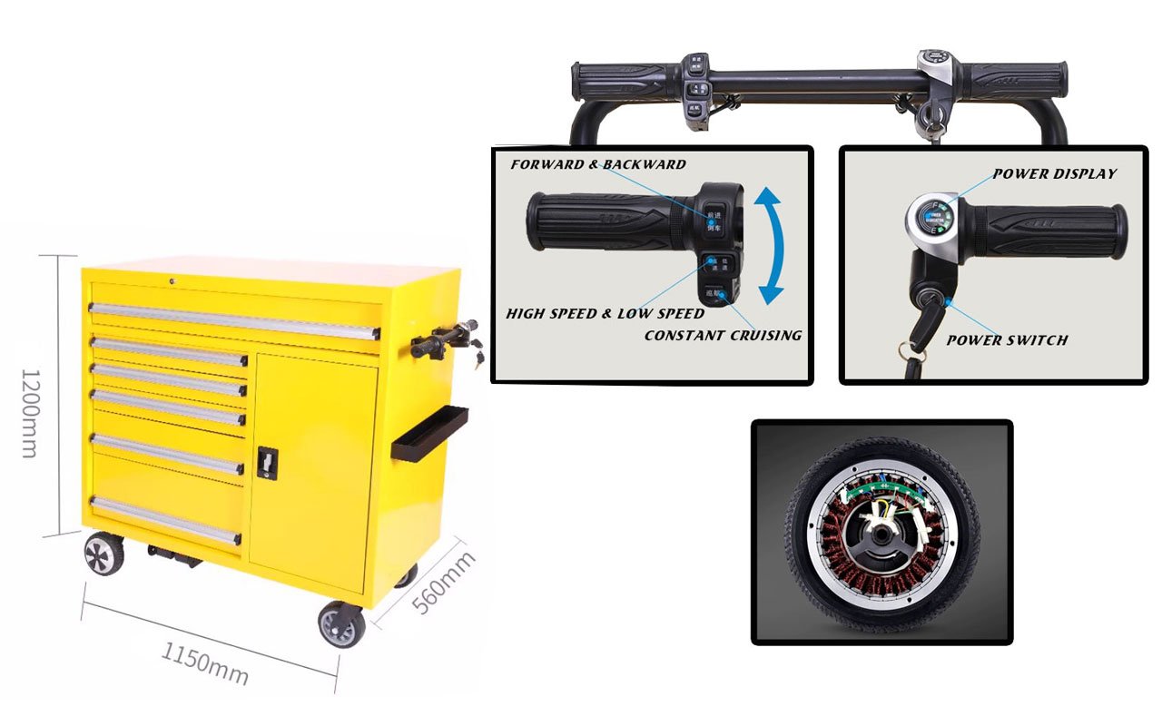 Электронная система управления-HKEPT-100-motorized-tool-cart